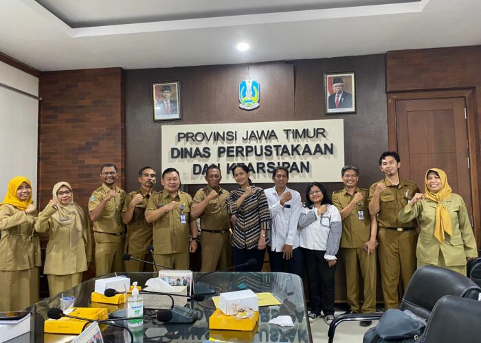 UPA perpustakaan UPN “Veteran” Jawa Timur dengan Dinas Perpustakaan dan Kearsipan Provinsi Jawa Timur akan menjalin kerjasama